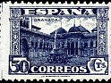 Spain 1937 Monumentos 50 CTS Azul Edifil 809. España 809. Subida por susofe